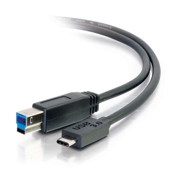 C2G 6ft USB 3.0 (USB 3.1 Gen 1) USB-C To USB-B Cable M/M - Black