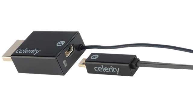Liberty DFO-80P 80ft Celerity Plenum Fiber Optic HDMI Cable, Black