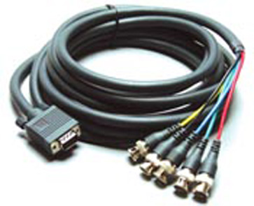 Kramer C-GM/5BM-100 100ft Molded 15-pin HD (M) to 5 BNC (M) Breakout Cable