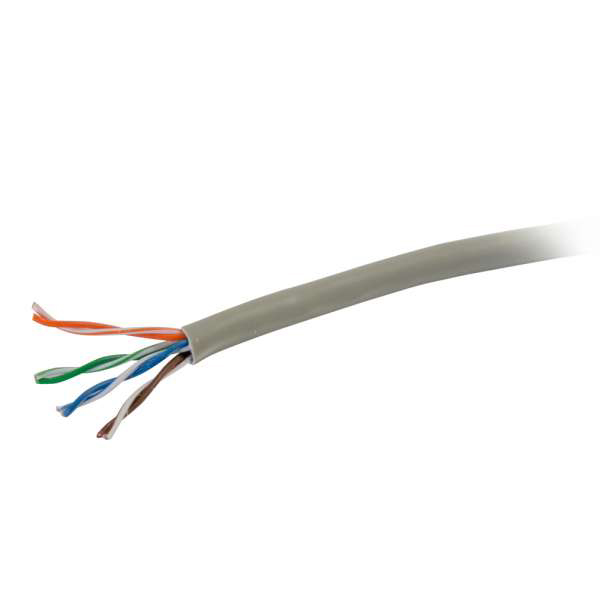 C2G Cat6 Unshielded Ethernet Network Cable w/ Solid Conductors- Gray, 1000ft.