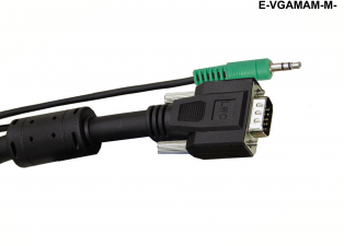 Liberty E-VGAMAM-M-50 50ft Molded 3.5mm (M-M) VGA Cable, Black