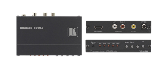 Kramer VP-410 Composite Video & Stereo-Audio to HDMI Scaler