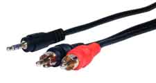 Comprehensive MPS-2PP-25ST Standard 3.5mm to 2 RCA M-M Audio Cable 25ft