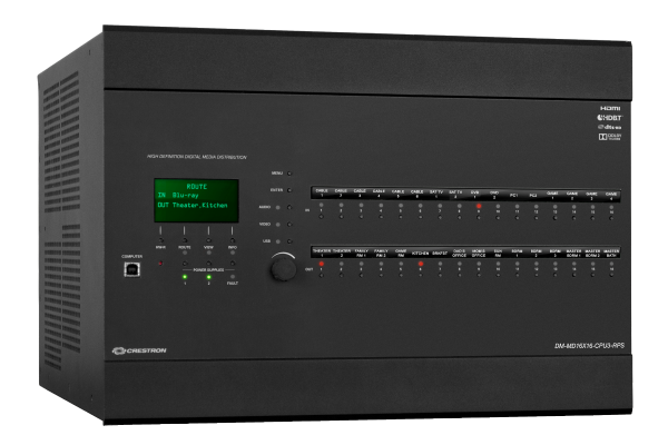 Crestron DM-MD16X16-CPU3-RPS 16x16 DigitalMedia Switcher w/ Redundant Power Supplies